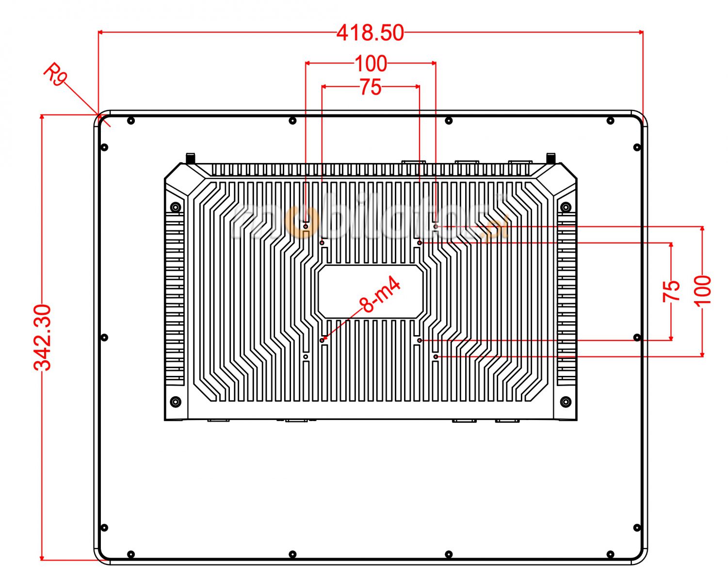 BiBox 19-I510 19 inch touchscreen industrial pc panel